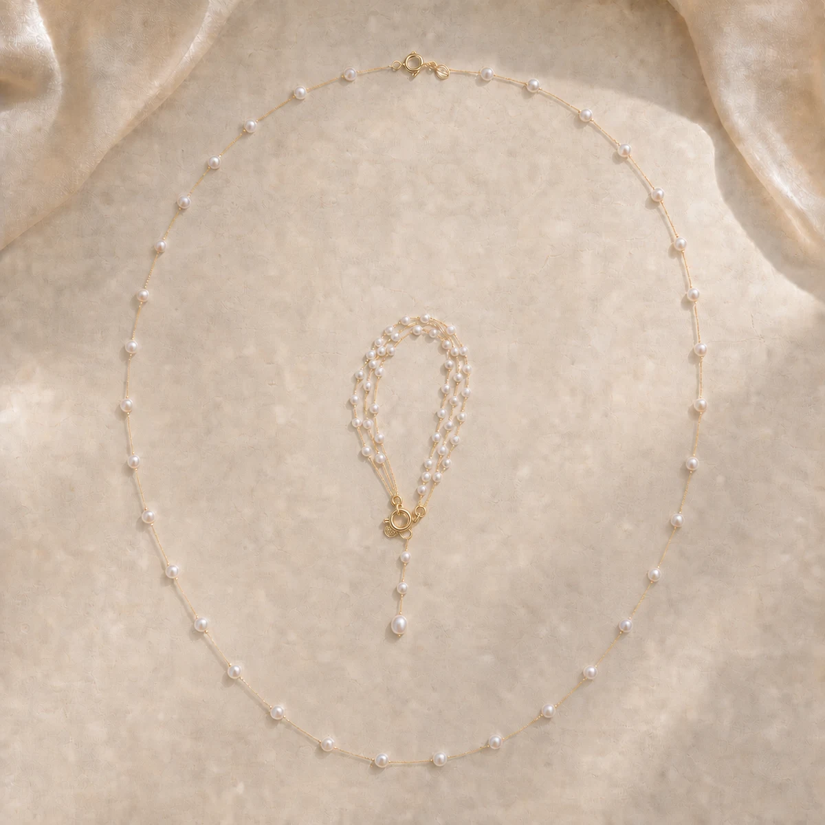 Conjunto Portofino em Ouro 18K com Pérolas Naturais