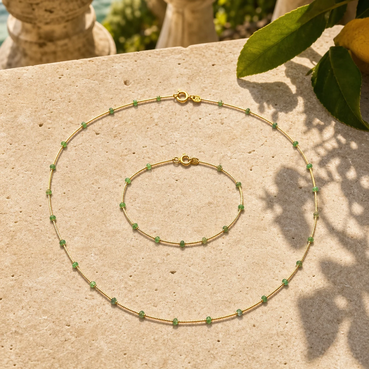 Conjunto Ravello em Ouro 18K com Esmeraldas Naturais