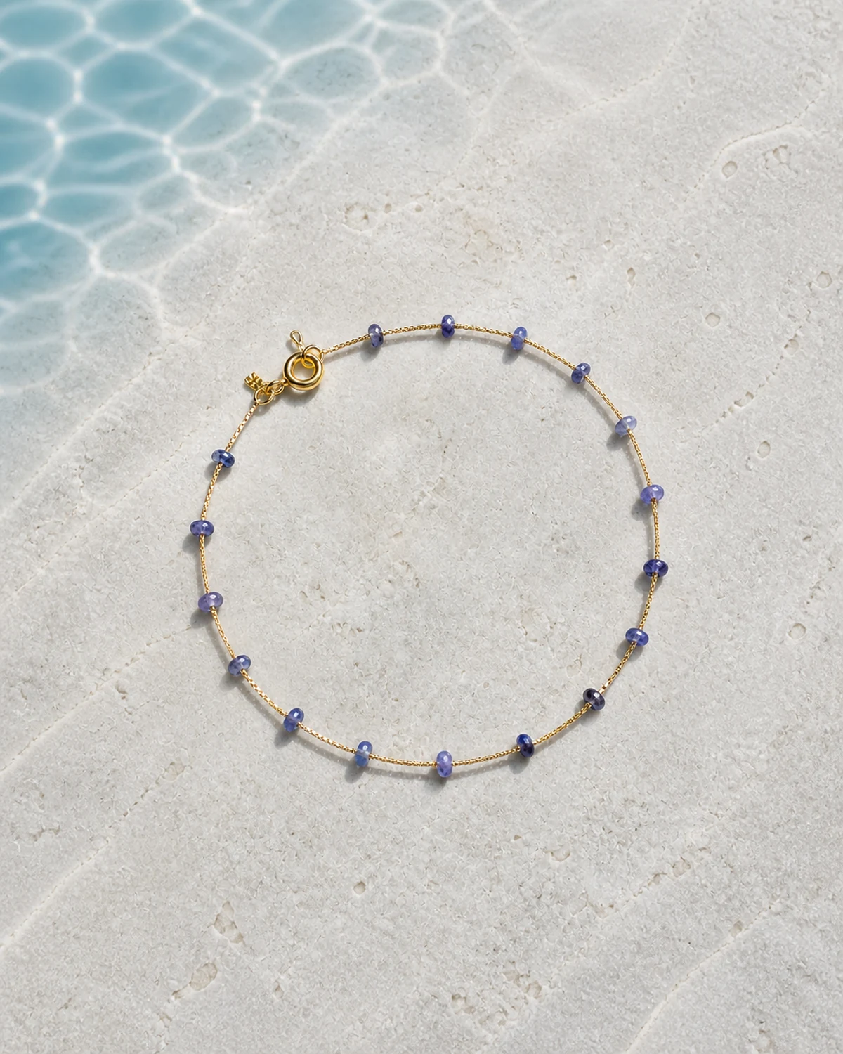 Pulseira Lago di Como em Ouro 18K com Safiras Naturais
