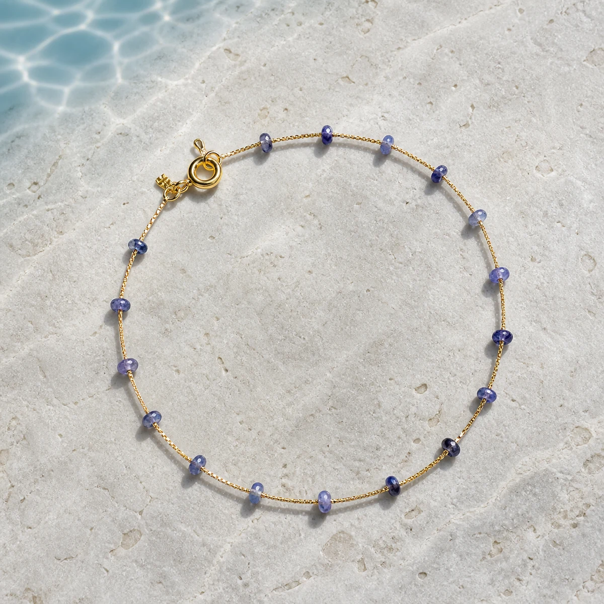 Pulseira Lago di Como em Ouro 18K com Safiras Naturais